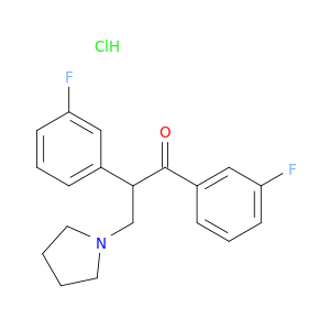 1,2-bis(3-fluorophenyl)-3-(pyrrolidin-1-yl)propan-1-one hydrochloride(1:1)