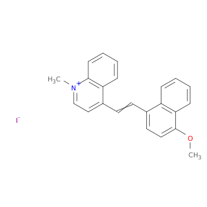 Quinolinium, 4-[2-(4-methoxy-1-naphthalenyl)ethenyl]-1-methyl-, iodide
