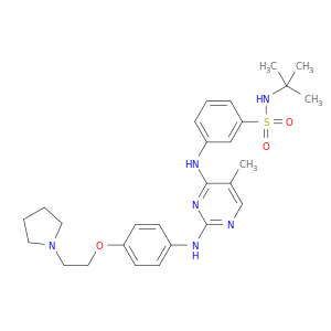 N-(1,1-二甲基乙基)-3-[[5-甲基-2-[[4-[2-(1-吡咯烷基)乙氧基]苯基]氨基]-4-嘧啶基]氨基]苯磺酰胺