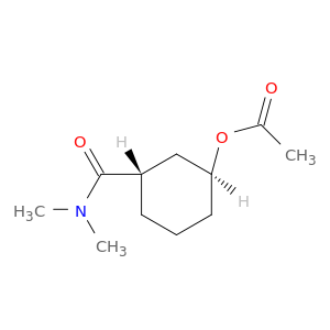 Cyclohexanecarboxamide, 3-(acetyloxy)-N,N-dimethyl-, trans-