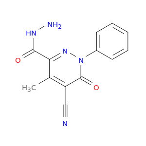3-Pyridazinecarboxylicacid, 5-cyano-1,6-dihydro-4-methyl-6-oxo-1-phenyl-, hydrazide