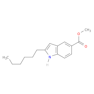 1H-Indole-5-carboxylic acid, 2-hexyl-, methyl ester