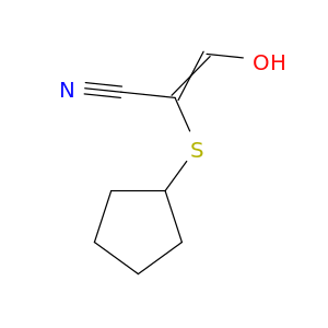 2-Propenenitrile, 2-(cyclopentylthio)-3-hydroxy-