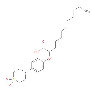 Dodecanoic acid, 2-[4-(1,1-dioxido-4-thiomorpholinyl)phenoxy]-
