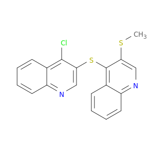 Quinoline, 4-chloro-3-[[3-(methylthio)-4-quinolinyl]thio]-