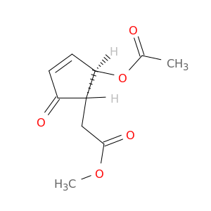 3-Cyclopentene-1-acetic acid, 2-(acetyloxy)-5-oxo-, methyl ester, trans-