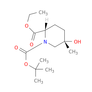 (2S,5S)-1-叔-丁基 2-乙基 5-羟基-5-甲基哌啶-1,2-二甲酸基酯