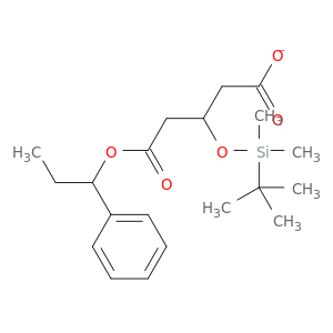 Pentanedioic acid, 3-[[(1,1-dimethylethyl)dimethylsilyl]oxy]-, methyl1-phenylethyl ester