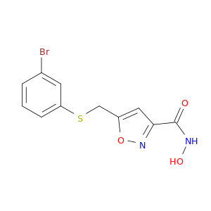 3-Isoxazolecarboxamide, 5-[[(3-bromophenyl)thio]methyl]-N-hydroxy-