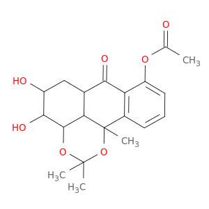 anthra(1,9-de)-1,3-dioxin-7(3ah)-one, 8-(acetyloxy)-4,5,6,6a,11b,11c-hexahydro-4,5-dihydroxy-2,2,11b-trimethyl-