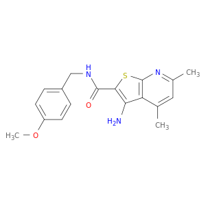 3-氨基-N-[(4-甲氧基苯基)甲基]-4,6-二甲基噻吩并[2,3-B]吡啶-2-甲酰胺