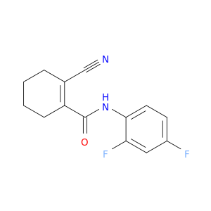 1-Cyclohexene-1-carboxamide, 2-cyano-N-(2,4-difluorophenyl)-
