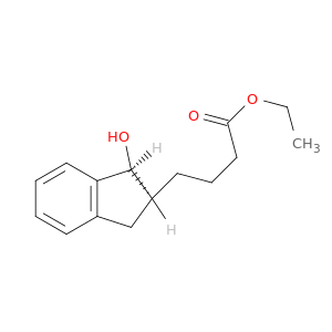 1H-Indene-2-butanoic acid, 2,3-dihydro-1-hydroxy-, ethyl ester, cis-
