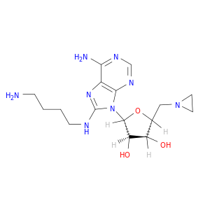 Adenosine, 8-[(4-aminobutyl)amino]-5'-(1-aziridinyl)-5'-deoxy-