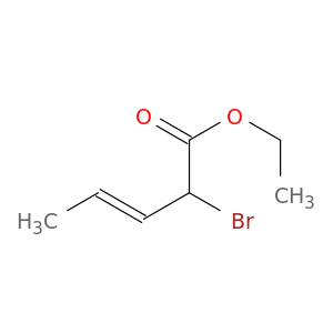 3-Pentenoic acid, 2-bromo-, ethyl ester, (E)-