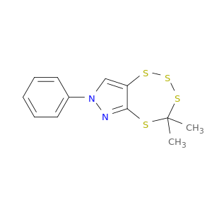 7H-1,2,3,5-Tetrathiepino[6,7-c]pyrazole, 4,4-dimethyl-7-phenyl-