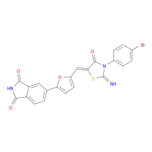 (Z)-5-(5-((3-(4-溴苯基)-2-亚氨基-4-氧代噻唑烷-5-亚基)甲基)呋喃-2-基)异吲哚啉-1,3-二酮