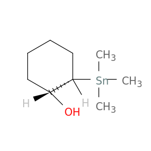 Cyclohexanol, 2-(trimethylstannyl)-, cis-