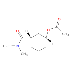 Cyclohexanecarboxamide, 3-(acetyloxy)-N,N-dimethyl-, cis-