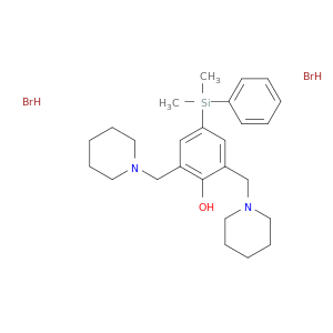 4-[dimethyl(phenyl)silyl]-2,6-bis(piperidin-1-ylmethyl)phenol dihydrobromide