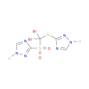 1H-1,2,4-三唑,3-[DIBROMO(1H-1,2,4-三唑-3-基磺酰基)甲基]THIO]-