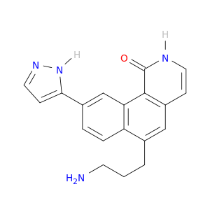 Benz[h]isoquinolin-1(2H)-one, 6-(3-aminopropyl)-9-(1H-pyrazol-5-yl)-