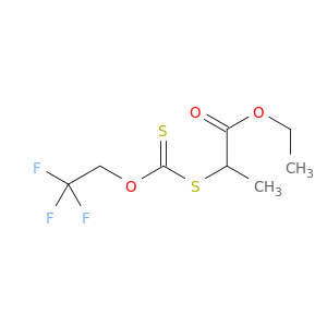 Propanoic acid, 2-[[thioxo(2,2,2-trifluoroethoxy)methyl]thio]-, ethyl ester