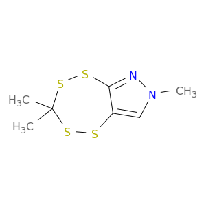 7H-1,2,4,5-Tetrathiepino[6,7-c]pyrazole, 3,3,7-trimethyl-