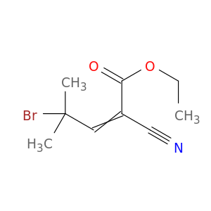2-Pentenoic acid, 4-bromo-2-cyano-4-methyl-, ethyl ester