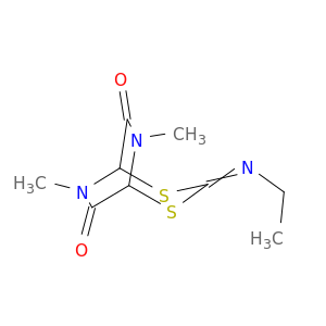 3-(ETHYLIMINO)-6,8-DIMETHYL-2,4-DITHIA-6,8-DIAZABICYCLO[3.2.2]NONANE-7,9-DIONE
