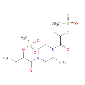 Piperazine, 2-methyl-1,4-bis[2-[(methylsulfonyl)oxy]-1-oxobutyl]-