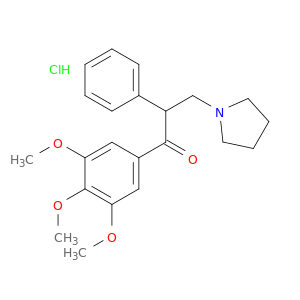 2-phenyl-3-(pyrrolidin-1-yl)-1-(3,4,5-trimethoxyphenyl)propan-1-one hydrochloride(1:1)