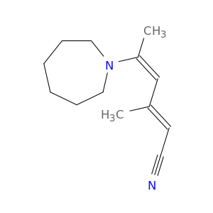 2,4-Hexadienenitrile, 5-(hexahydro-1H-azepin-1-yl)-3-methyl-, (E,Z)-