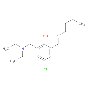 Phenol, 2-[(butylthio)methyl]-4-chloro-6-[(diethylamino)methyl]-