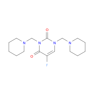 2,4(1H,3H)-Pyrimidinedione, 5-fluoro-1,3-bis(1-piperidinylmethyl)-