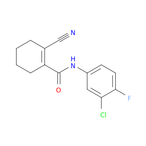 1-Cyclohexene-1-carboxamide, N-(3-chloro-4-fluorophenyl)-2-cyano-