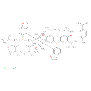 [1,1'-(4R)-[4,4'-Bi-1,3-苯并二氧杂体]-5,5'-亚比比斯[1,1-双[3,5-双(1,1-二甲基乙基)-4-甲氧基苯基]膦-κP]]二氯甲醚[(1,2,3,4,5,6-η)-1-甲基-4-(1-甲基乙基)苯]钌