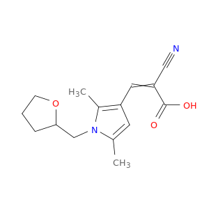 2-Cyano-3-[2,5-dimethyl-1-(oxolan-2-ylmethyl)-1H-pyrrol-3-yl]prop-2-enoic Acid