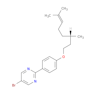 Pyrimidine, 5-bromo-2-[4-[[(3S)-3,7-dimethyl-6-octenyl]oxy]phenyl]-