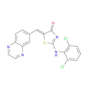 (5Z)-2-[((2,6-二氯苯基)氨基]-5-(6-喹喔啉基亚甲基)-4(5H)-噻唑酮