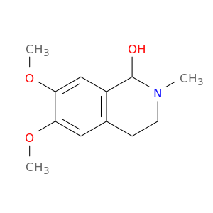 1-Isoquinolinol, 1,2,3,4-tetrahydro-6,7-dimethoxy-2-methyl-