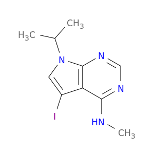 7H-Pyrrolo[2,3-d]pyrimidin-4-amine, 5-iodo-N-methyl-7-(1-methylethyl)-