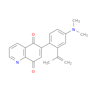 5,8-Quinolinedione, 6-[4-(dimethylamino)-2-(1-methylethenyl)phenyl]-