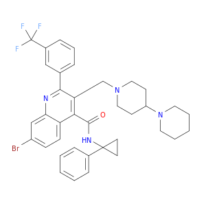 3-([1,4′-联哌啶]-1′-基甲基)-7-溴-N-(1-苯基环丙基)-2-[3-(三氟甲基)苯基]-4-喹啉甲酰胺