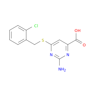 4-Pyrimidinecarboxylicacid, 2-amino-6-[[(2-chlorophenyl)methyl]thio]-