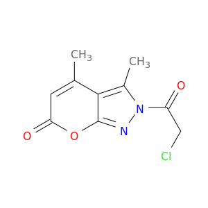 Pyrano[2,3-c]pyrazol-6(2H)-one, 2-(chloroacetyl)-3,4-dimethyl-
