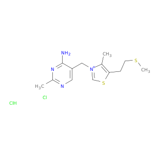 3-[(4-amino-2-methylpyrimidin-5-yl)methyl]-4-methyl-5-[2-(methylsulfanyl)ethyl]-1,3-thiazol-3-ium chloride hydrochloride(1:1:1)