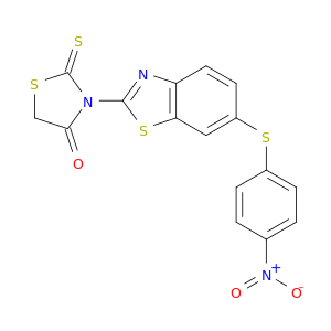 4-Thiazolidinone, 3-[6-[(4-nitrophenyl)thio]-2-benzothiazolyl]-2-thioxo-