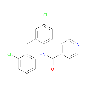 4-Pyridinecarboxamide, N-[4-chloro-2-[(2-chlorophenyl)methyl]phenyl]-