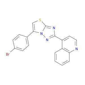 Quinoline, 4-[6-(4-bromophenyl)thiazolo[3,2-b][1,2,4]triazol-2-yl]-